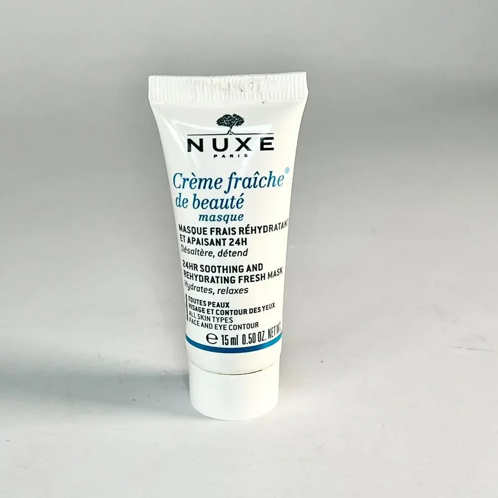 Nuxe Creme Fraiche De Beaute Mask 24hr Soothing Rehydrating Travel .5oz 15ml New